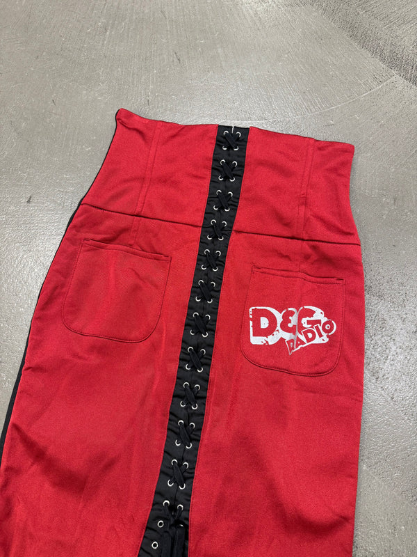 A/W2003 Dolce & Gabbana lace-up D&G radio skirt