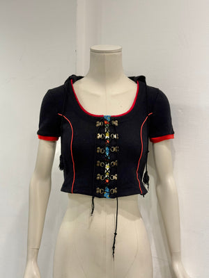 A/W2002 Dolce & Gabbana corset hooded top
