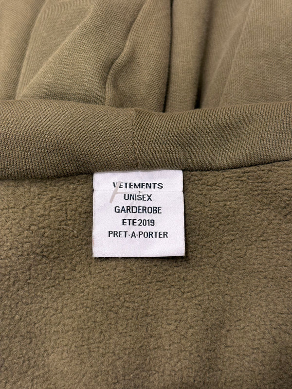 S/S 2019 Vetements bullet zip cut-out hoodie