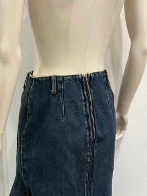 2020 Balenciaga by Demna midi denim skirt