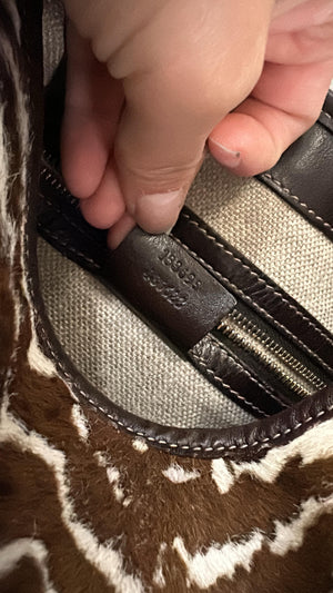 Gucci pony hair zebra large Jackie bag