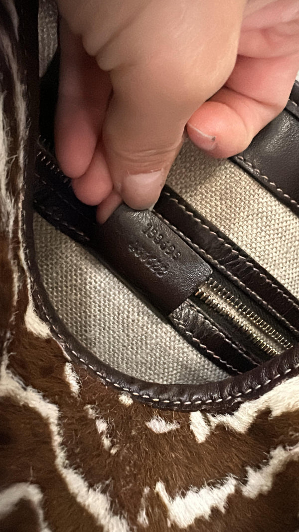 Gucci pony hair zebra large Jackie bag