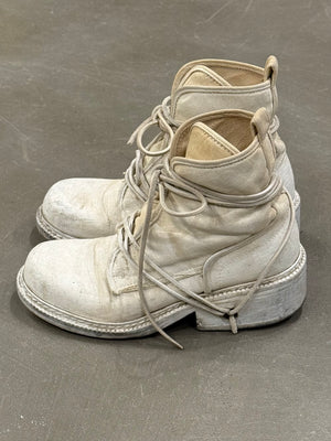 1990s Dirk Bikkembergs distressed leather lace-through boots