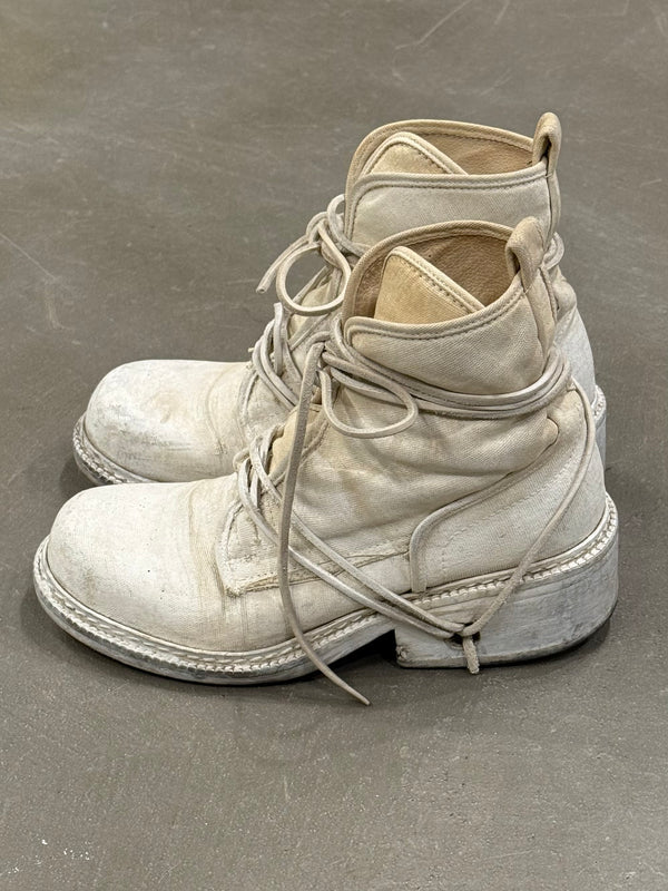 1990s Dirk Bikkembergs distressed leather lace-through boots