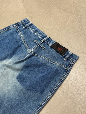 2000s Jean Paul Gaultier patchwork flared jeans