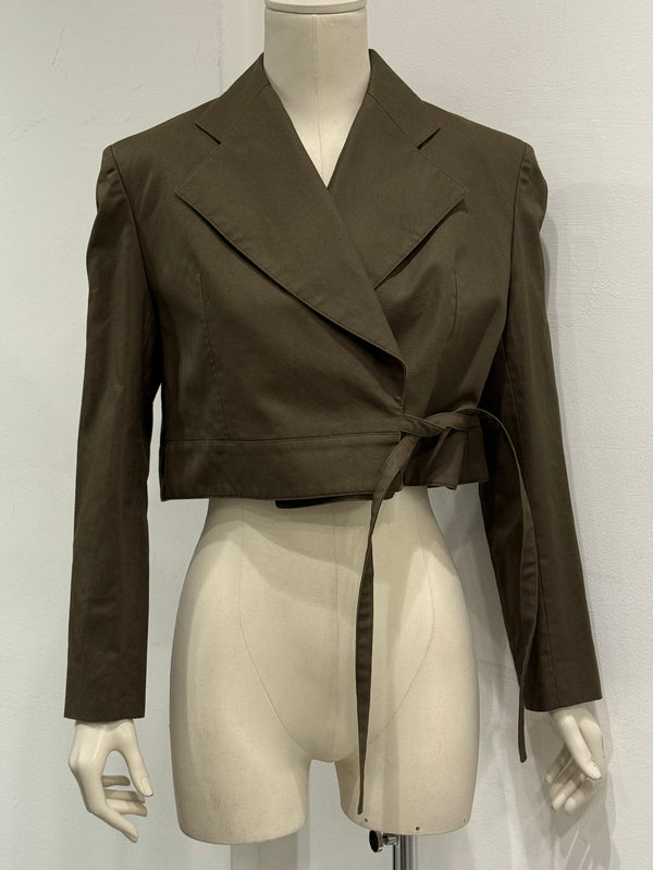 2000s Balenciaga by Nicolas Ghesquiere cropped oversized blazer