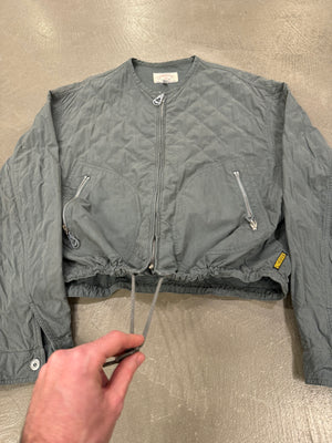 1990s Armani cropped boxy light bomber jacket