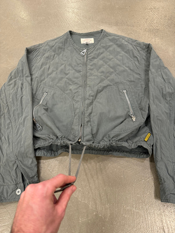 1990s Armani cropped boxy light bomber jacket