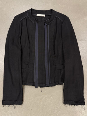 2000s Prada black cropped set