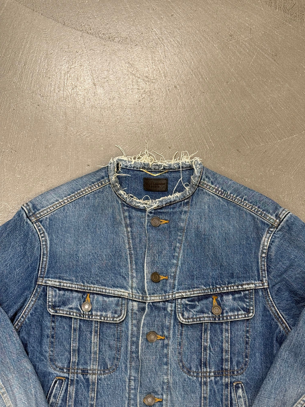 2020s Saint Laurent raw-cut denim jacket