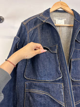 Load image into Gallery viewer, 1990s Katharine Hamnett London cargo denim jacket
