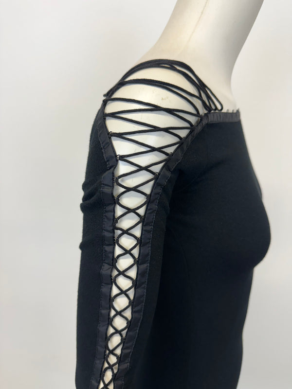 AW2003 Dolce & Gabbana lace up bondage top