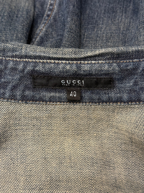 2001 Gucci fitted denim denim jacket