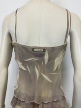 Load image into Gallery viewer, 2000s Roberto Cavalli leaf wrinkle set top + skirt
