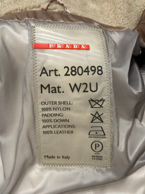 2000s Prada shearling-collar puffer jacket