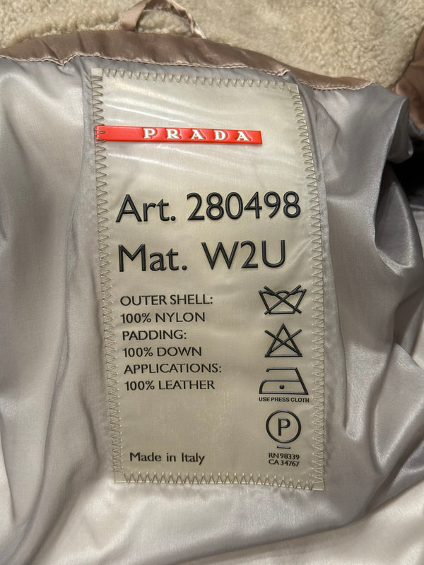 2000s Prada shearling-collar puffer jacket