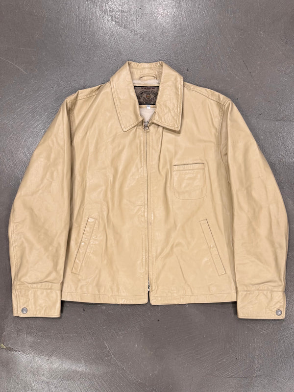 1990s Emporio Armani work leather jacket