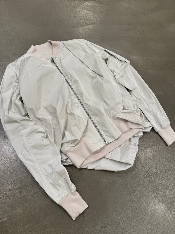 2010s Rick Owens asymmetrical bomber jacket
