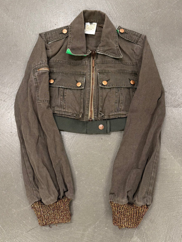 1990s Cavalli cropped military jacket