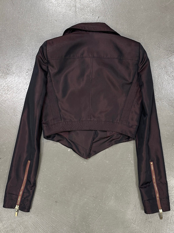 2000s Cavalli iridescent cropped jacket
