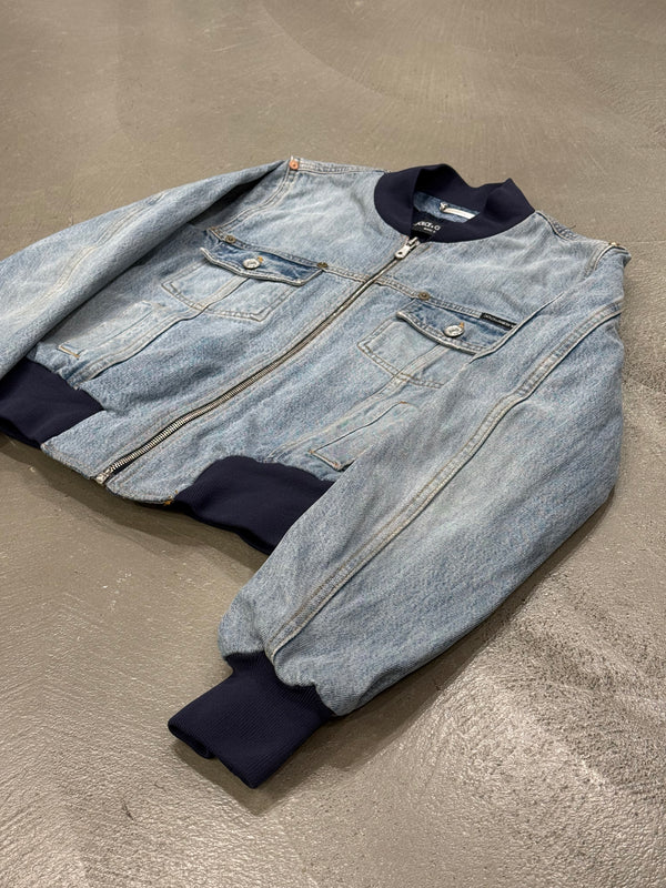 2000s Dolce & Gabbana denim bomber jacket