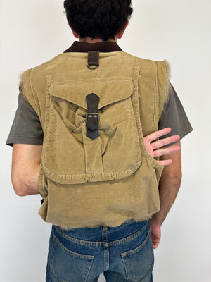 AW2002 Dolce & Gabbana cargo fur vest