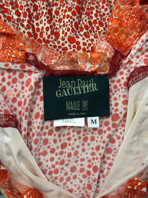 S/S2004 Jean Paul Gaultier red spots print long dress