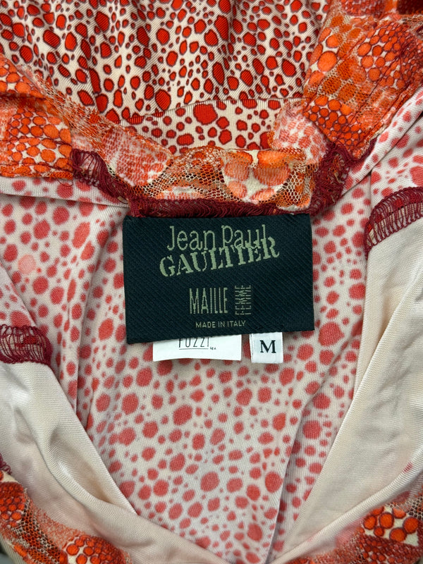 S/S2004 Jean Paul Gaultier red spots print long dress