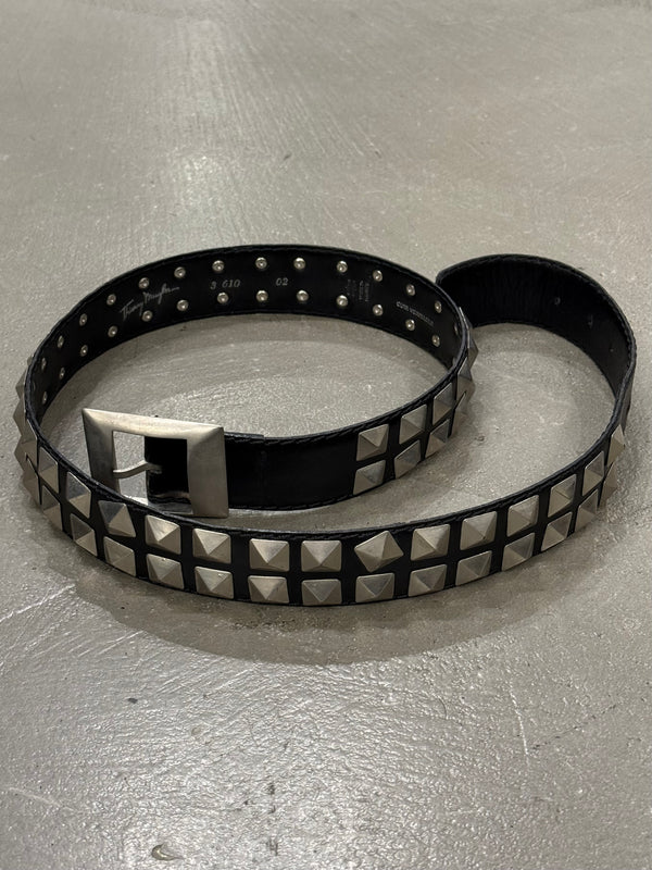 2000s Thierry Mugler studded leather belt