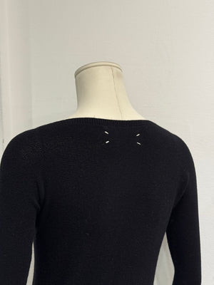 1990s Maison Margiela asymmetric hem fitted dress