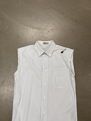 S/S2005 Dior Homme embroidered guitar sleeveless cotton shirt