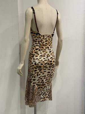 2000s Cavalli leopard print dress