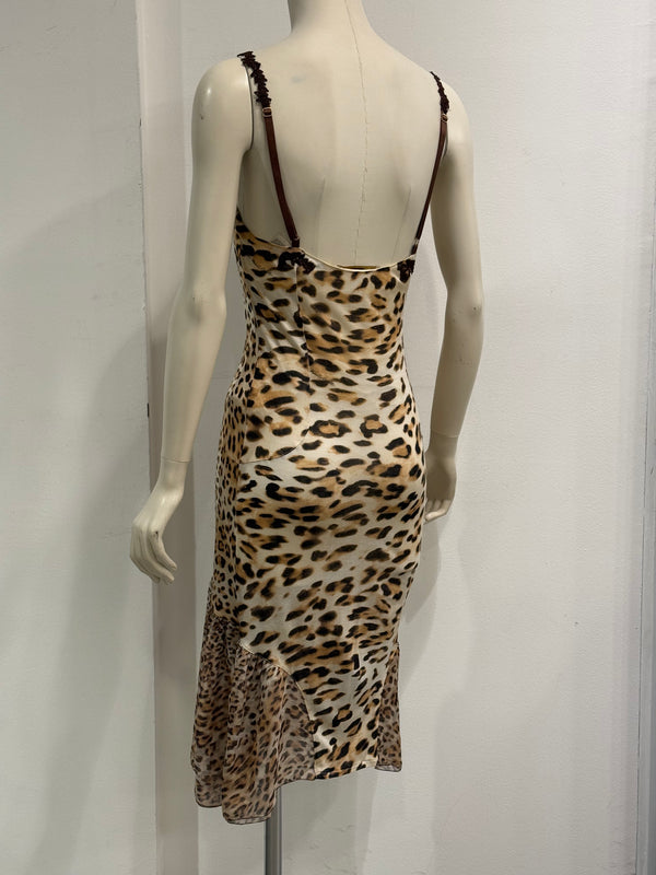 2000s Cavalli leopard print dress