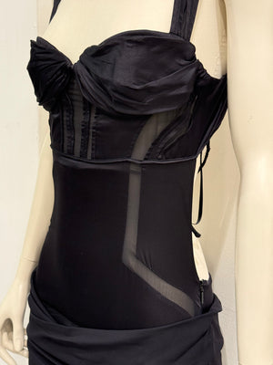 S/S2004 Gucci by Tom Ford bondage corseted dress