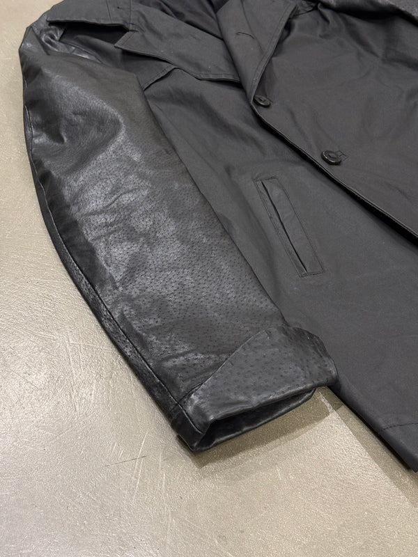 S/S2013 Boris Bidjan Saberi runway hybrid trench coat with leather sleeves