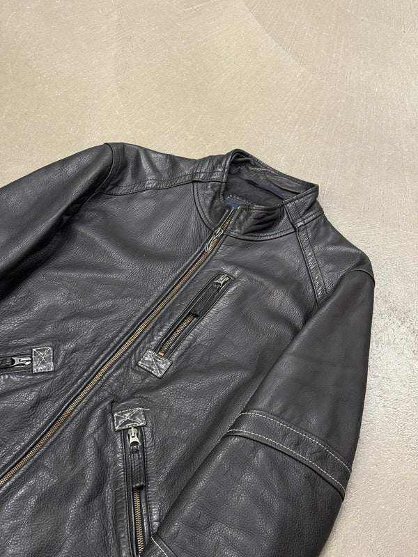 2000s Armani biker leather jacket