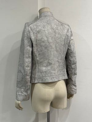 S/S2002 Ann Demeulemeester runway cracked leather napoleon military jacket