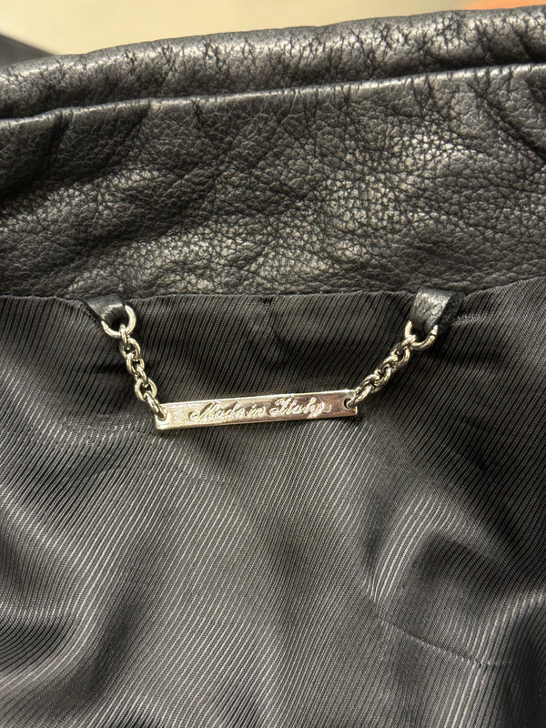 1990s Gianfranco Ferré heavy leather coat