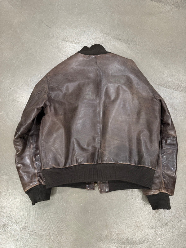 1980s Armani leather MA-1 bomber jacket