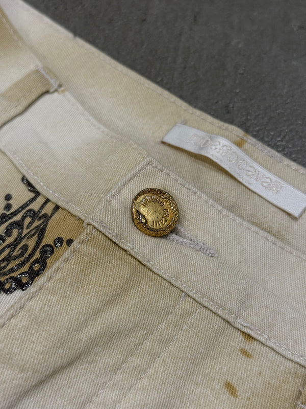 2003 Roberto Cavalli iconic tattoo jeans