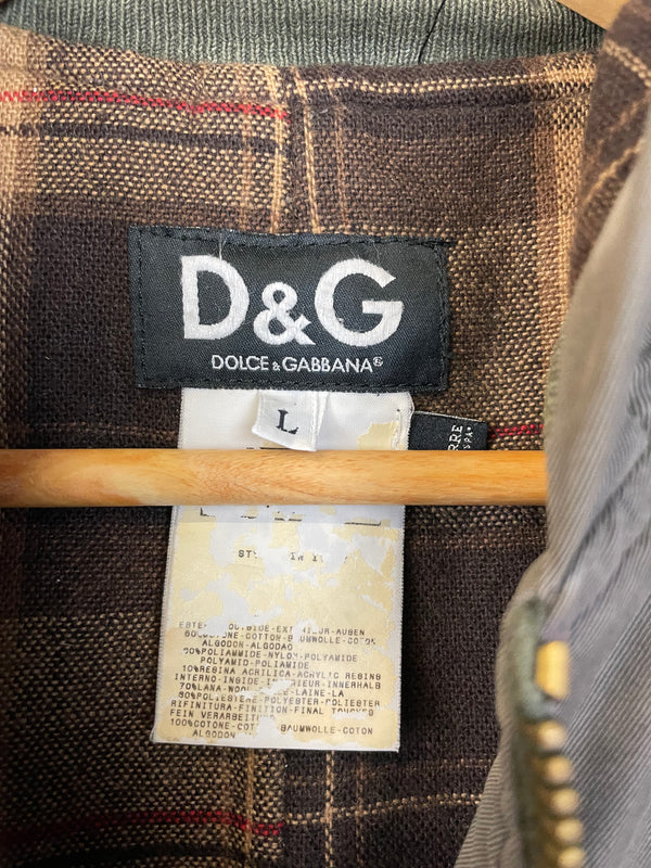 AW2003 Dolce & Gabbana zip sleeve bomber jacket