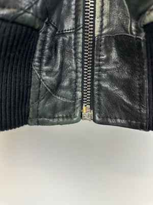 AW2008 Dolce & Gabbana patchwork bomber leather jacket