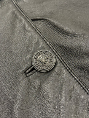 Gianni Versace oversize leather coat