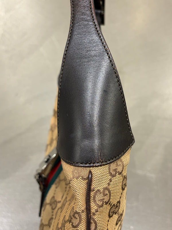 2000s Gucci Monogram GG Jackie shoulder bag