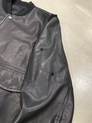 2010s Dior saddle leather cargo bomber jacket