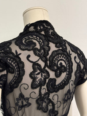 2000s Roberto Cavalli lace cropped top