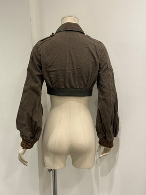 1990s Cavalli cropped military jacket