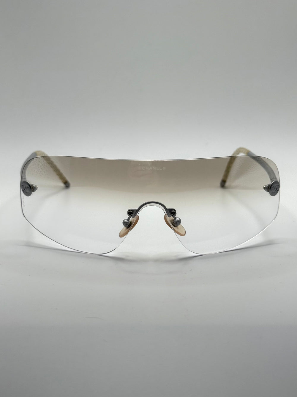 2000s Chanel mask visor sunglasses