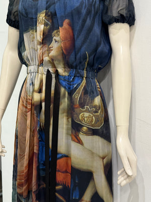 2000s Dolce & Gabbana Paris and Helen love painting dress