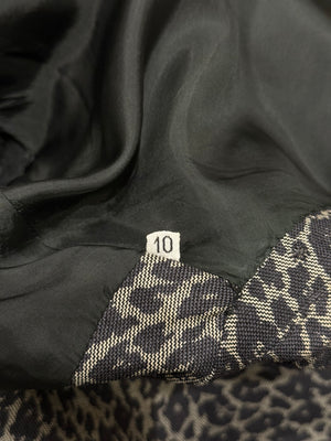 1990s Gianni Versace leopard print tailored blazer jacket